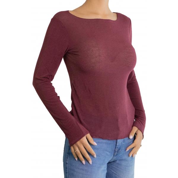 Maglia misto cashmere tinta unita 